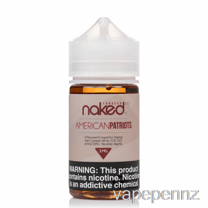 American Patriots - Naked 100 Tobacco - 60mL 0mg VAPE NZ